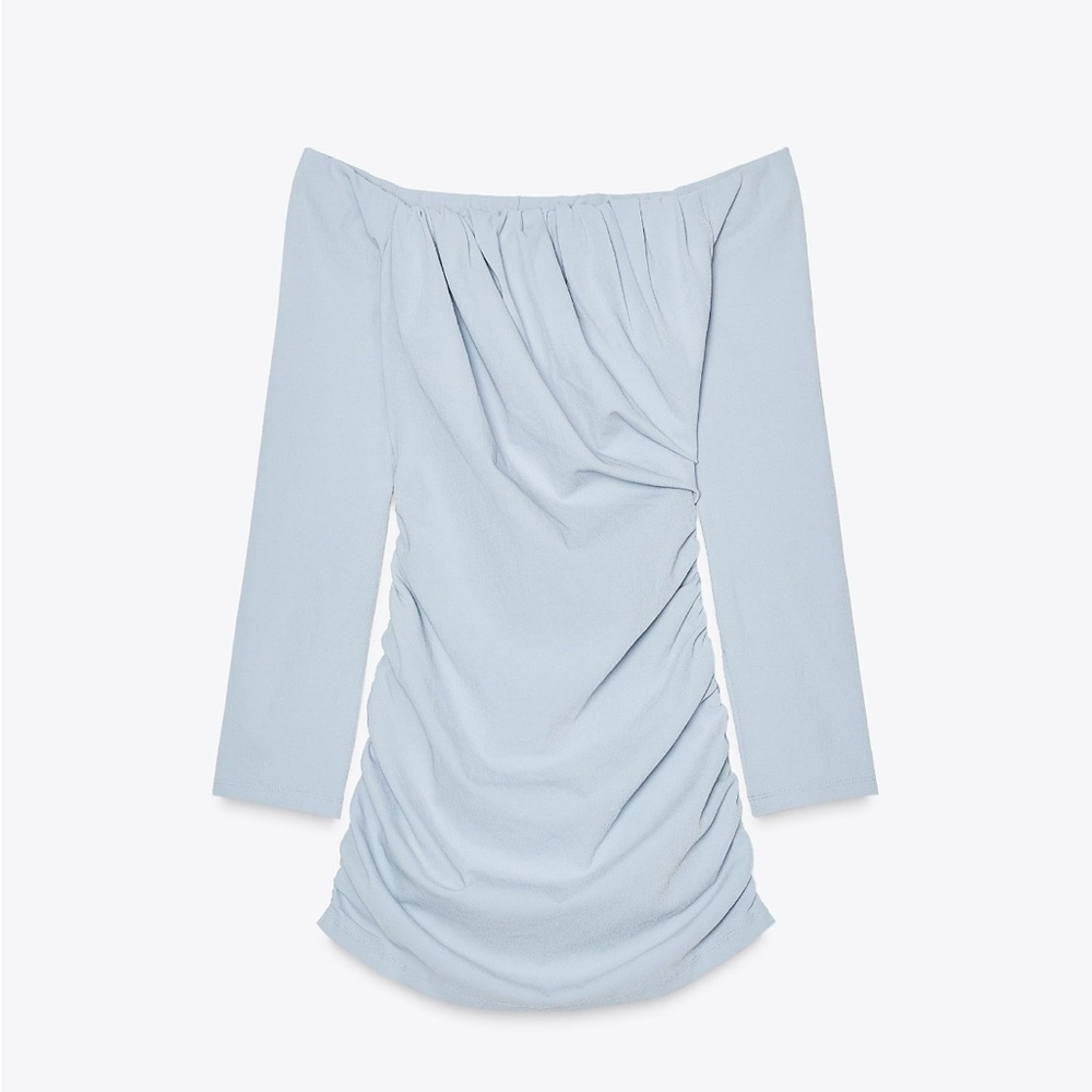 Light Blue Off-Shoulder Dress